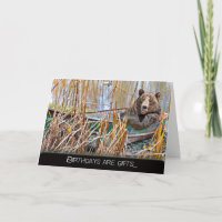 Geburtstagsbär im Ruderboot lächeln