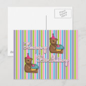 Geburtstagsbär Postkarte (Vorne/Hinten)