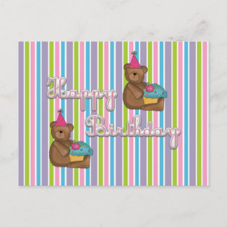 Geburtstagsbär Postkarte