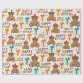 Geburtstagsbären Geschenkpapier (Flach)