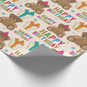 Geburtstagsbären Geschenkpapier (Ecke)