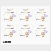 Geburtstagsbärengeschenk für Kinder | Aufkleber (Blatt)