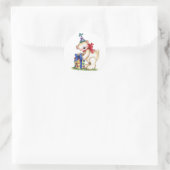 Geburtstagsbärengeschenk Runder Aufkleber (Tasche)