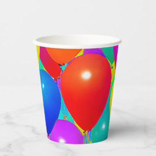 Geburtstagsbecher mit Ballondesign Pappbecher