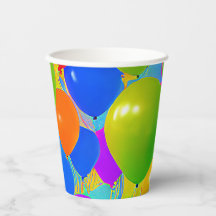 Geburtstagsbecher mit Ballondesign