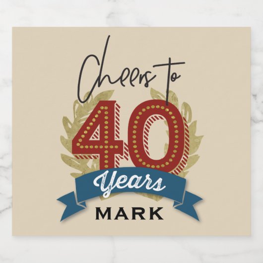 Geburtstagsbeere Bierflaschenetikett (Einzelnes Label)