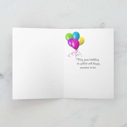 Geburtstagsbeutel Karte (Innenseite)