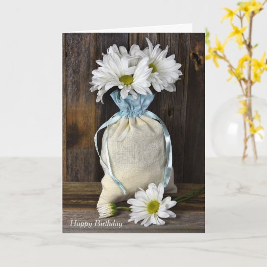 Geburtstagsbeutel Karte (Gelbe Blume)