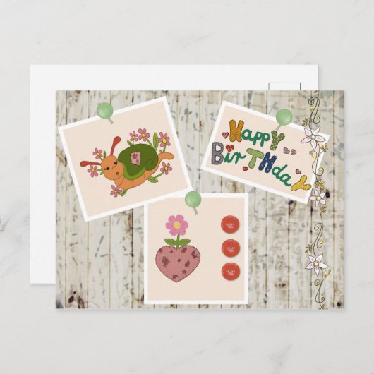 Geburtstagsbild Postkarte (Vorne/Hinten)