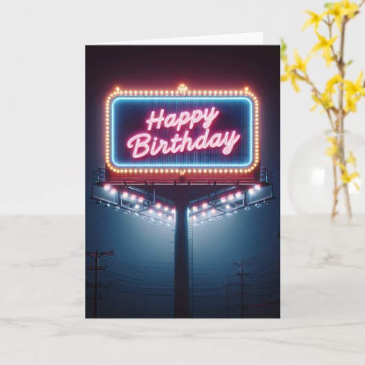 Geburtstagsbillboard Karte (Gelbe Blume)