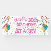 GeburtstagsBliss: Anpassbare Banner für Mädchen (Horizontal)