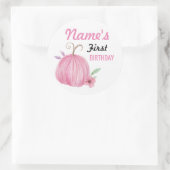 Geburtstagsblume Mädchen Pumpkin Pink Sticker jede (Tasche)
