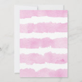 Geburtstagsblütenmädchen Gelb-Rosa-Blüten Einladung (Rückseite)