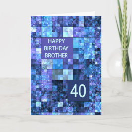 Geburtstagsbruder, Blaue Quadrate, Karte