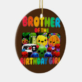 Geburtstagsbruder Mädchenfrucht Keramik Ornament (Rechts)