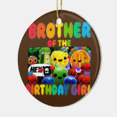 Geburtstagsbruder Mädchenfrucht Keramik Ornament (Links)