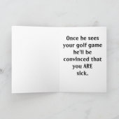 Geburtstagsbrudergolfspiel Karte (Innenseite)