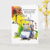 Geburtstagsbrudergolfspiel Karte (Gelbe Blume)