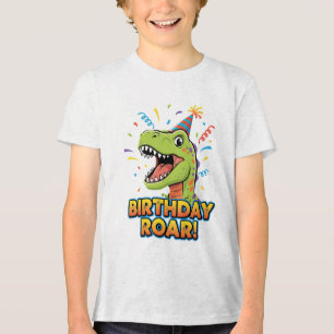 Geburtstagsbrüllen Süßes Dinosaurier-Geburtstagsfe Tri-Blend Shirt