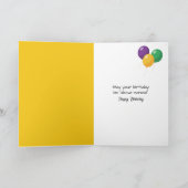 Geburtstagsbuck mit einem Hirschkreuzzeichen Karte (Innenseite)