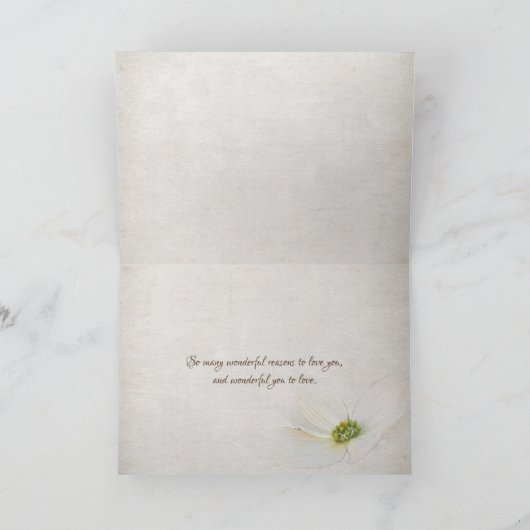 Geburtstagsbukett der Ehefrau Karte (Innenseite)