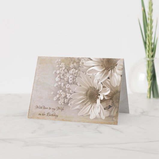 Geburtstagsbukett der Ehefrau Karte (Vorderseite)