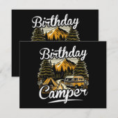 Geburtstagscamper Camping Einladung (Vorne/Hinten)