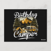 Geburtstagscamper Camping Postkarte (Rückseite)
