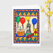 GEBURTSTAGSCHNAUZER KARTE (Gelbe Blume)