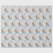 Geburtstagscupcake mit Kerze Geschenkpapier (Flach)