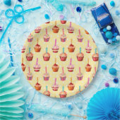 Geburtstagscupcakes und Punkte Pappteller (Party)