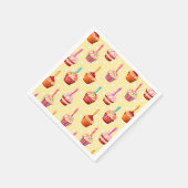 Geburtstagscupcakes und Punkte Serviette (Ecke)