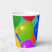 Geburtstagscups mit Balloondesign Pappbecher (Rückseite)