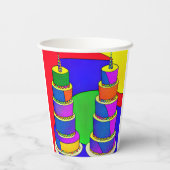 Geburtstagscups mit Cake Design Pappbecher (Rückseite)