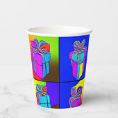 Geburtstagscups mit Geschenkdesign Pappbecher (Rückseite)