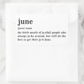 Geburtstagsdefinition Juni Rechteckiger Aufkleber (Tasche)