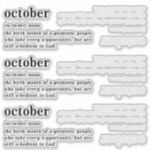 Geburtstagsdefinition Oktober Aufkleber (Vorderseite)