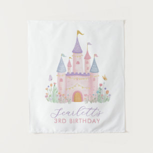Geburtstagsdekoration für Mädchen Prinzessin Party Wandteppich