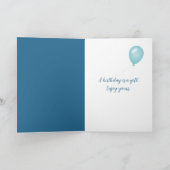 Geburtstagsdelphin im Wasser Karte (Innenseite)