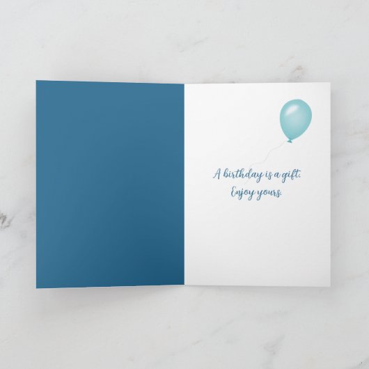 Geburtstagsdelphin im Wasser Karte (Innenseite)