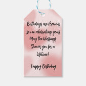 Geburtstagsdenken Geschenkanhänger (Vorderseite)