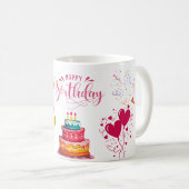 Geburtstagsdesign für dreijährige Kinder Kaffeetasse (VorderseiteRechts)