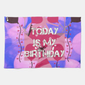 Geburtstagsdesign: Heute ist mein Geburtstag Handtuch (Horizontal)