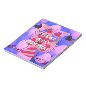 Geburtstagsdesign: Heute ist mein Geburtstag Notizblock (Rotiert)