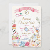 Geburtstagseinladung Alice im Wunderland Einladung (Vorderseite)