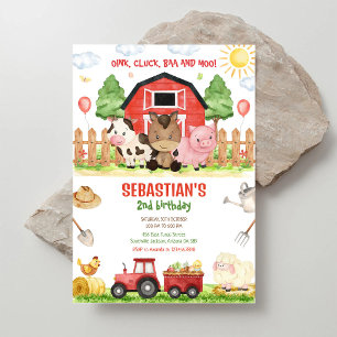 Geburtstagseinladung Bauernhof Tiere Farm Party Einladung