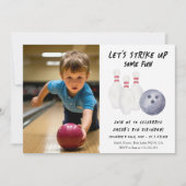 Geburtstagseinladung Bowling Kinderparty Einladung (Vorderseite)