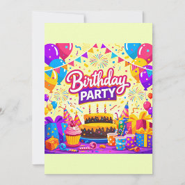 Geburtstagseinladung Bright Balloons Birthday Bash Einladung