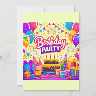 Geburtstagseinladung Bright Balloons Birthday Bash Einladung