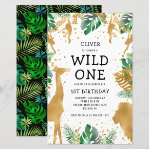 Geburtstagseinladung Budget Wild One Safari